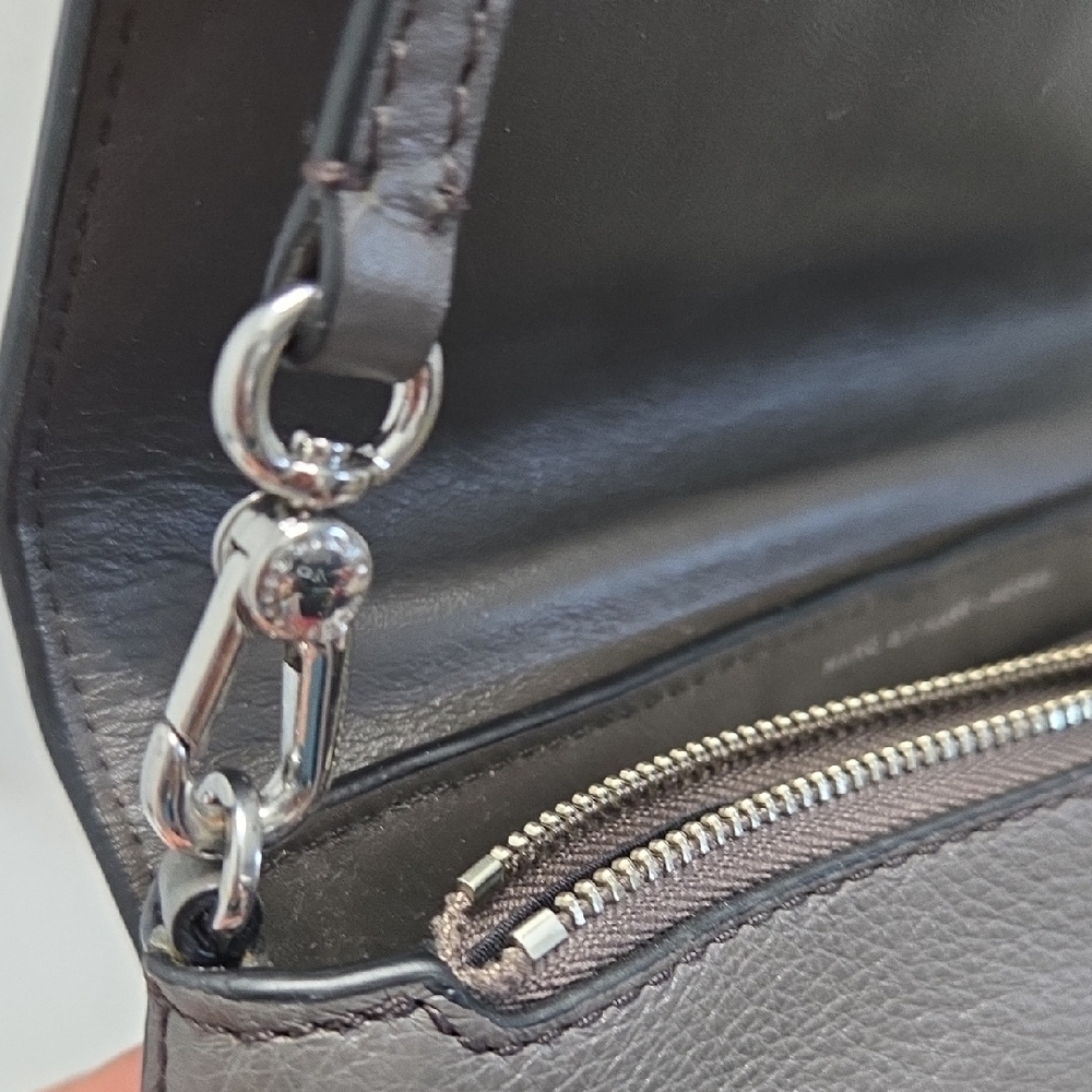 Marc Jacobs Charcoal Leather Crossbody Bag - Picture 10 of 11